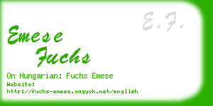 emese fuchs business card